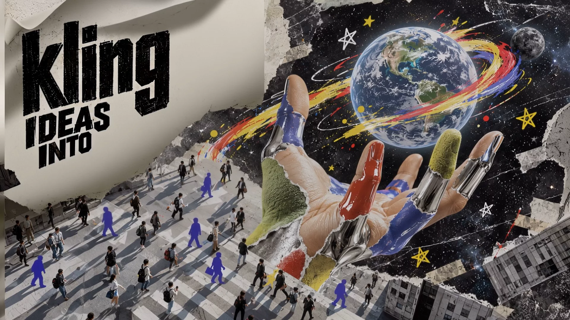 Official commercial design example showing a collage-like visual treatment